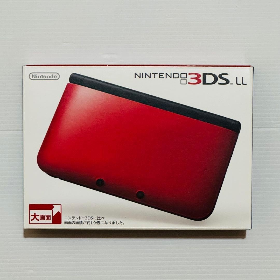 Nintendo 3DS LL Red X Black Touch pen and box included From Japan Tested