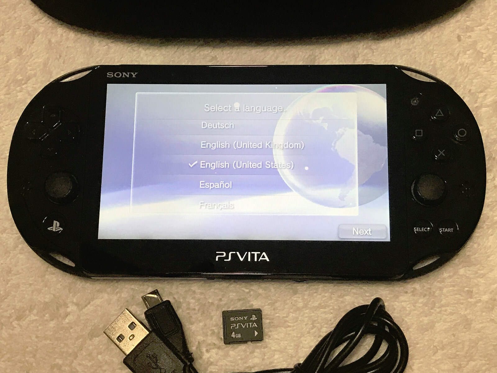 Sony PlayStation Vita Launch Edition PCH-2001 Handheld Game System Console Black