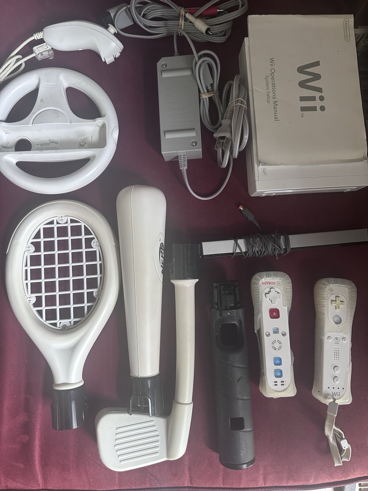 Nintendo Wii with Contollers and Accessories Tested Works