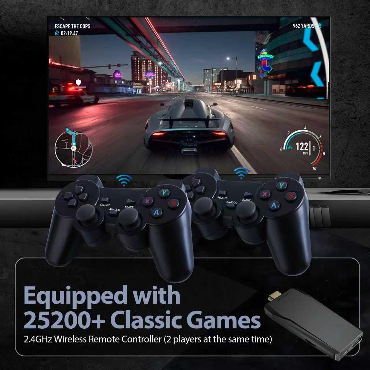 Retro Game Console, Retro Gaming Console with Built-in 9 Emulators, 25200+Gam…