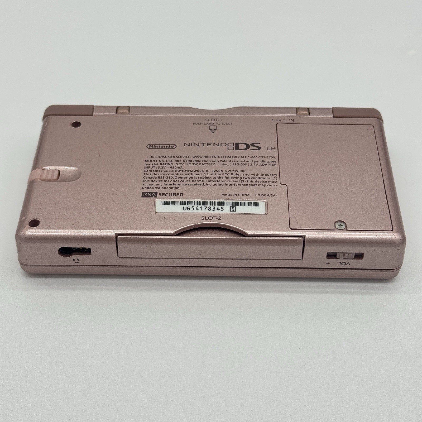 Nintendo DS Lite Console Metallic Rose With Charging Cable Stylus Games – TESTED