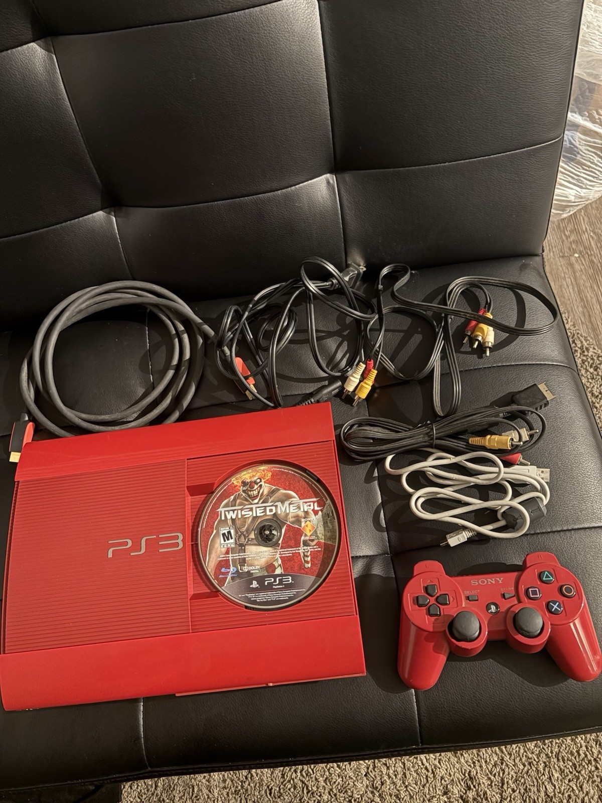 Sony PlayStation 3 PS3 Red Console 250GB 1080p Blu-Ray CECH-4001C