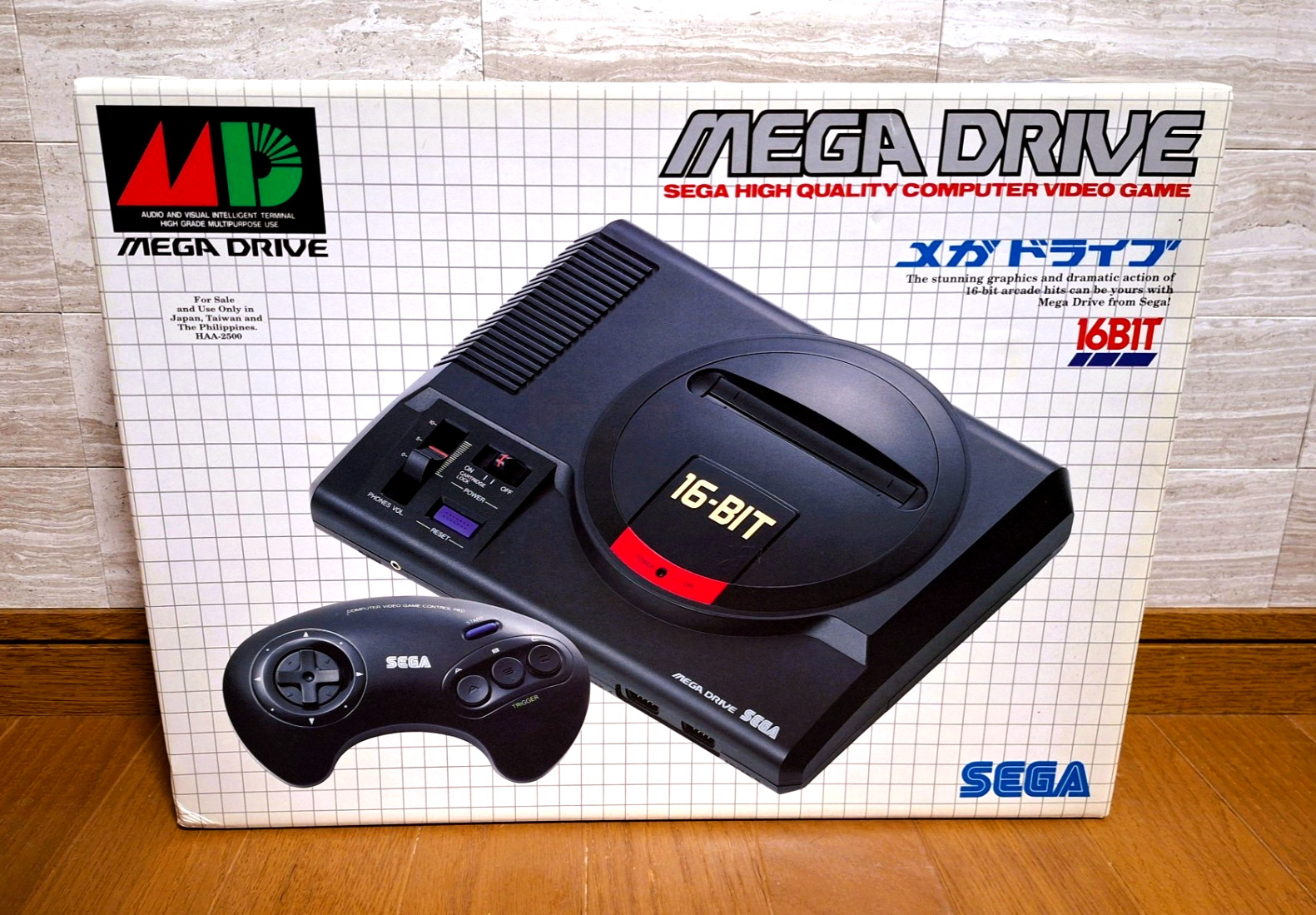 NEW Sega Mega Drive 1988 MG Japan *UNIT SEALED FOR COLLECTION + Bonus Poster* 3