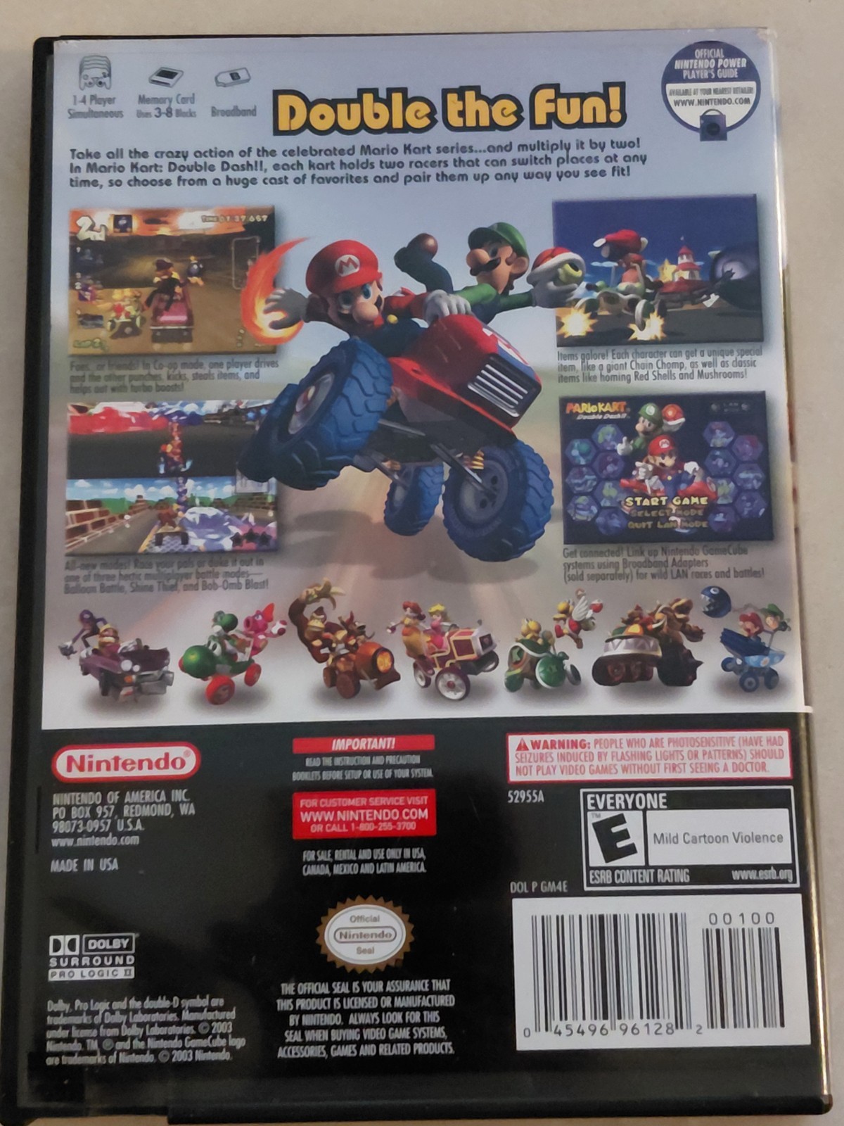 Nintendo GameCube Console Bundle Mario Kart Smash Bros Double Dash Controllers