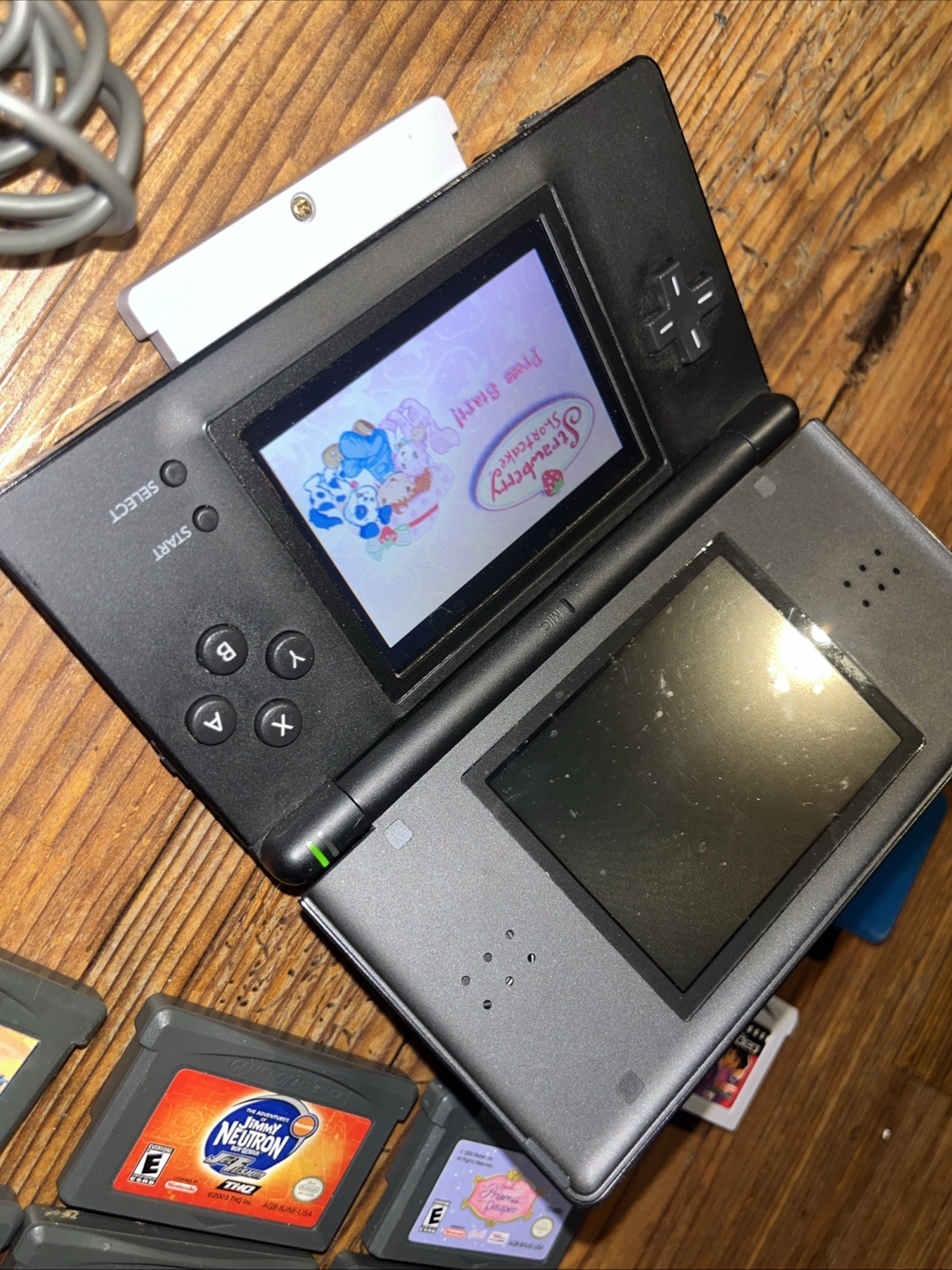 Nintendo DS Lite Black Console Bundle with 9 games – Tested & Working