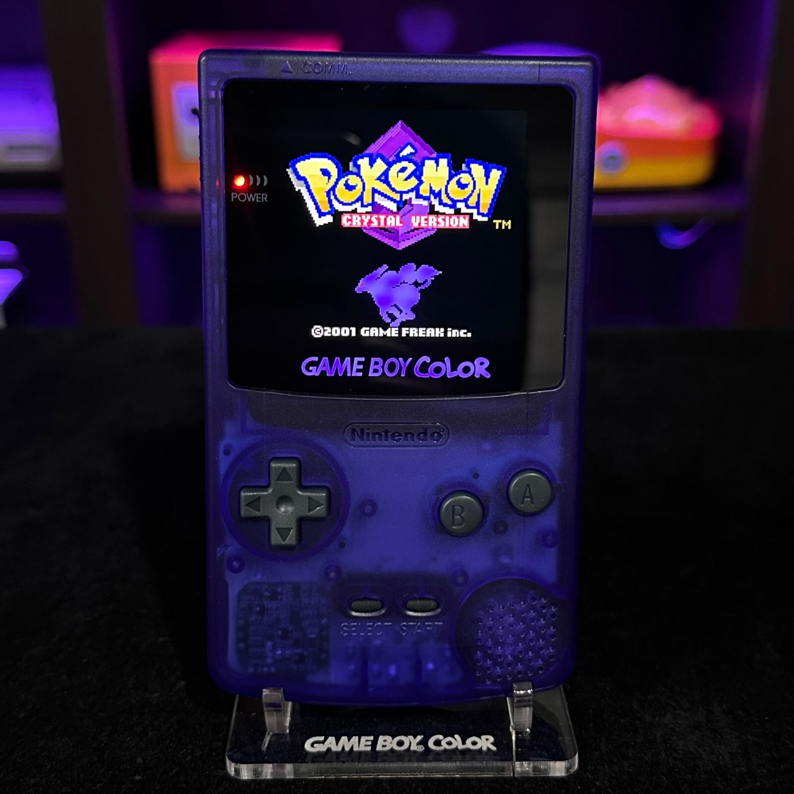 Grape Purple Gameboy Color Console OLED Touch Screen GBC Game Boy