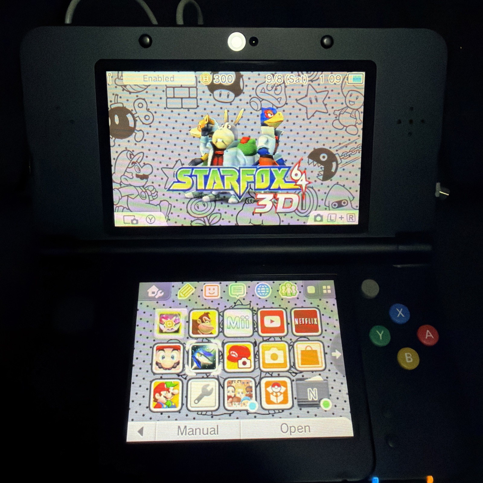 Nintendo 3DS Super Mario System – Black Friday Edition 20+ games Preinstalled