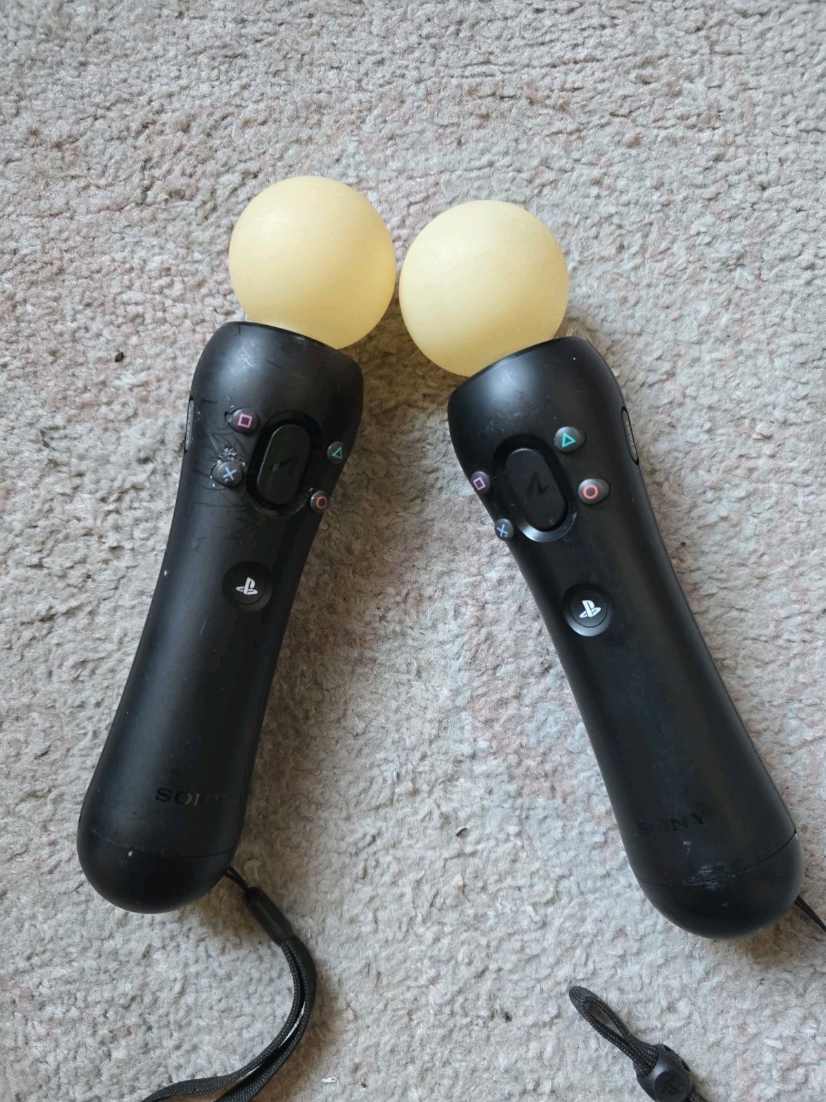 Sony PlayStation Move Motion Controllers Pair PS4 PS3 PSVR Tested Working