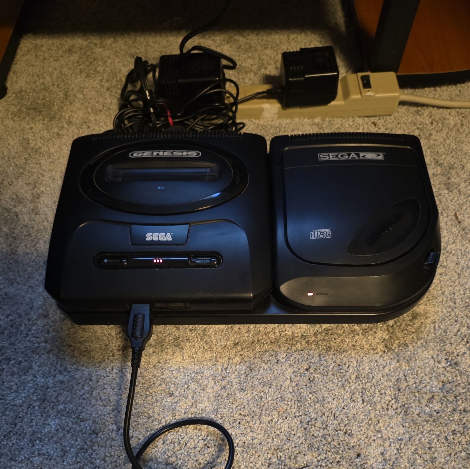 Sega CD Model 2 + Genesis Model 2 Bundle Tested Working Sonic CD