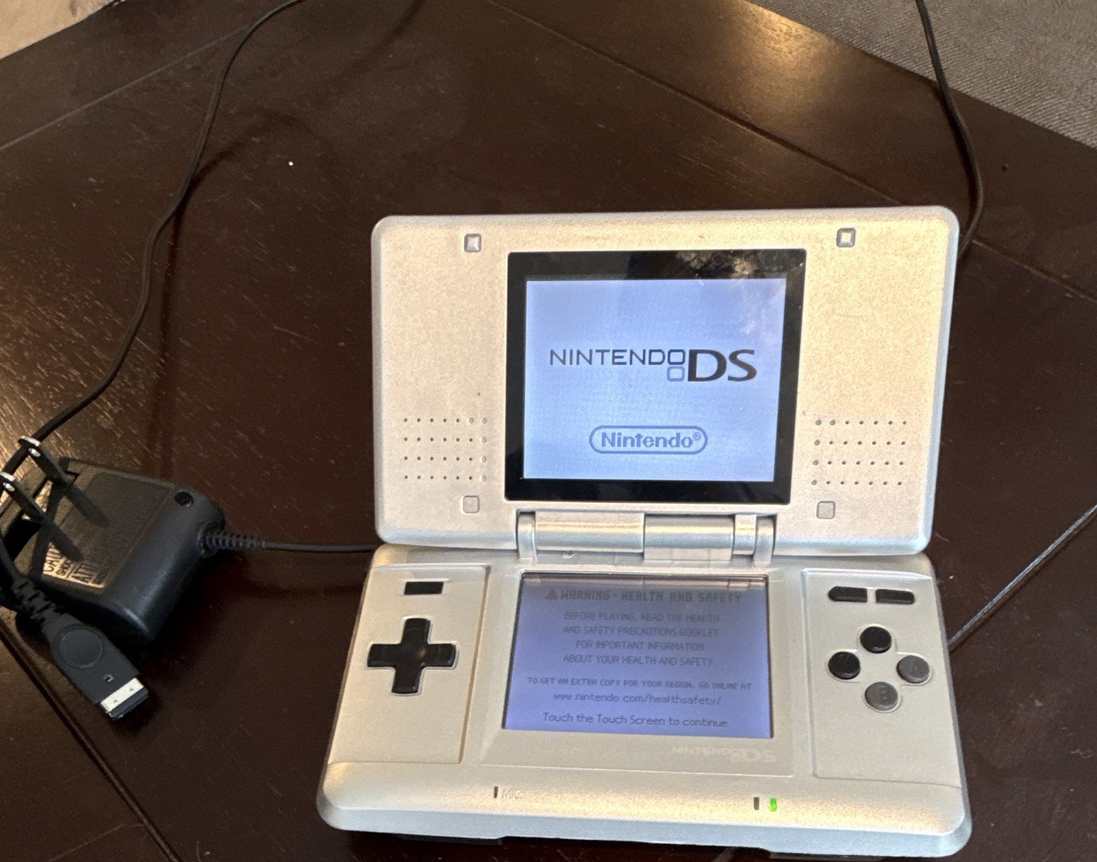 Nintendo DS Silver Handheld System Touchscreen NTSC-J NTR-001(JPN) w/ AC