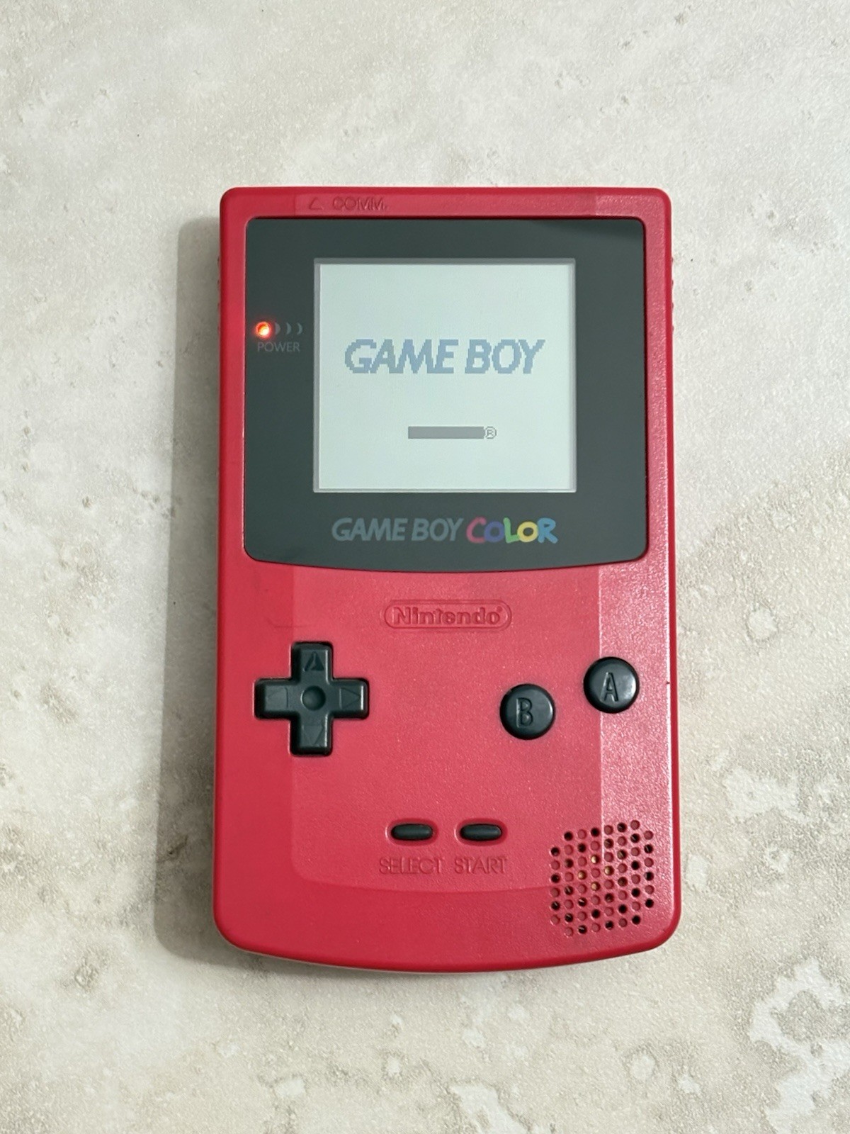 Nintendo Game Boy Color Berry Red CGB-001 GBC RESTORED All Original