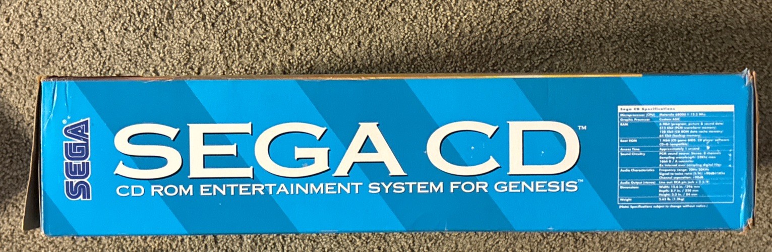 Sega CD Action System Sega Console – Tomcat Alley Bundle – Model 2 Boxed *READ*