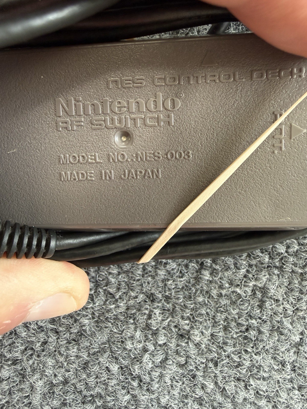 Nintendo NES Console NES-001 AV MOD Composite Output Untested w/Controller