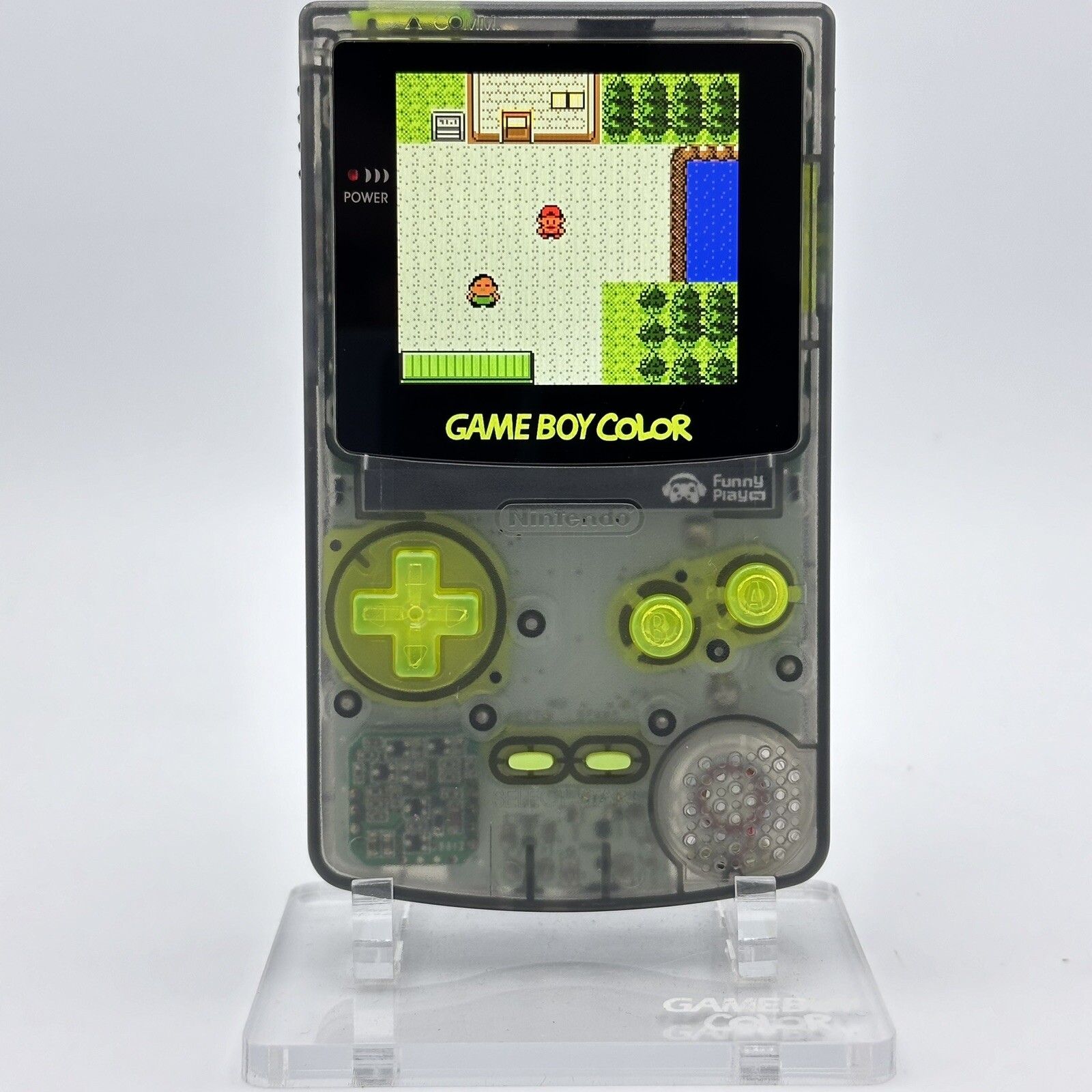 Nintendo Game Boy Color GBC IPS Laminated Backlight Backlit Mod Clear Black Neon