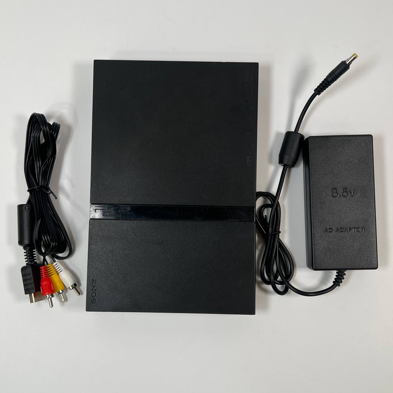 Sony PlayStation 2 Slimline Console PS2 Slim Black PAL + Cables Model SCPH-77004