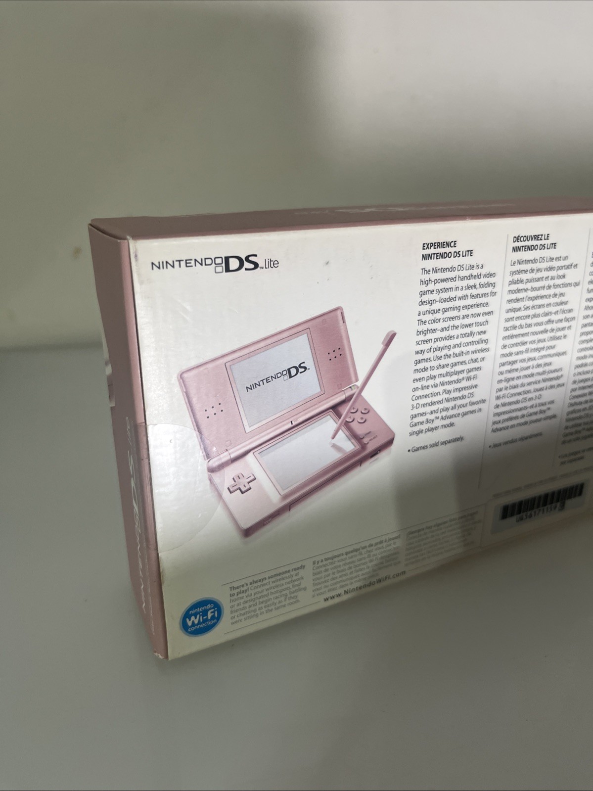 Nintendo DS Lite Metallic Rose Pink System And Adaptor With Charger Tested !!