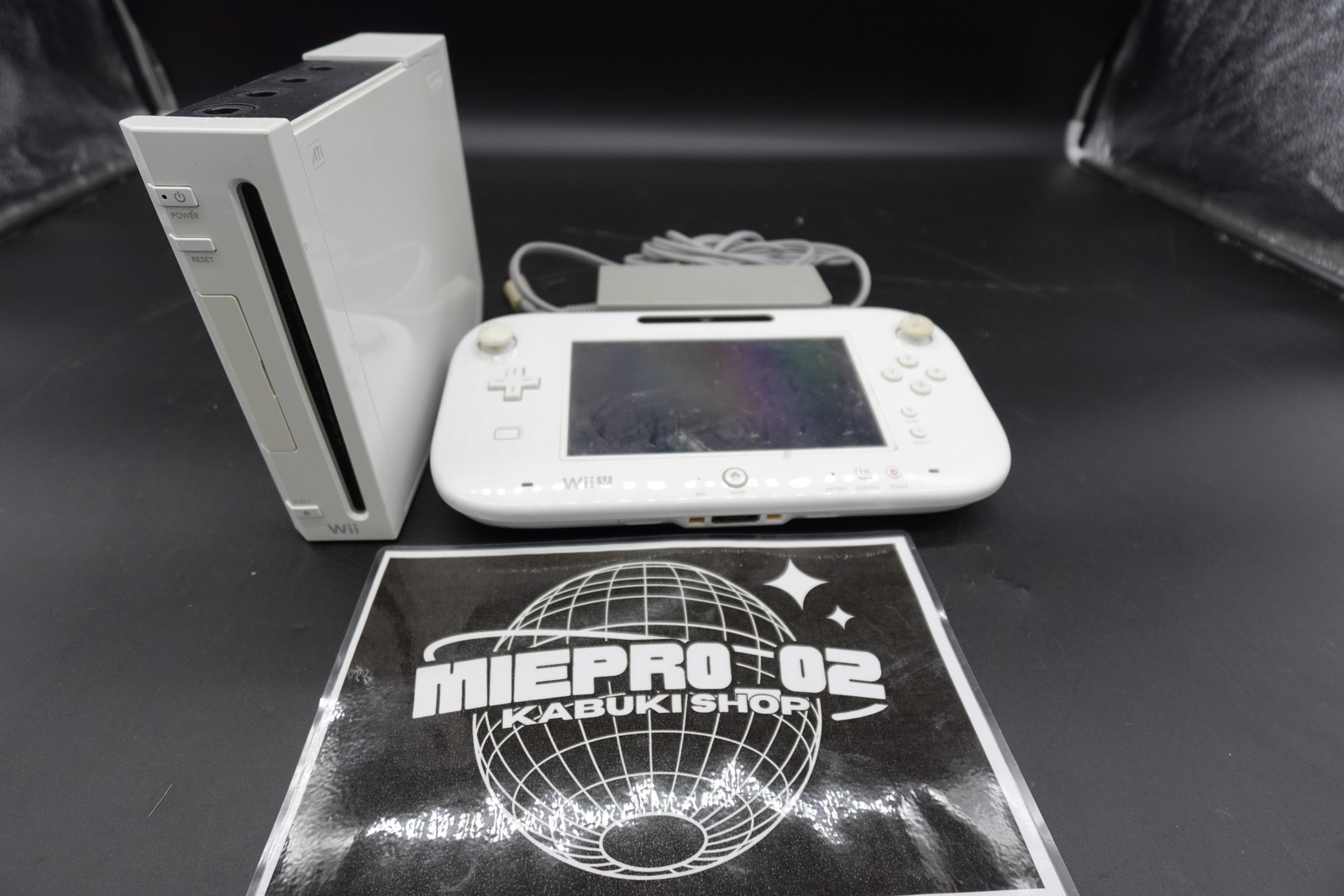 Nintendo Wii U White Set WUP-010(JPN) RVL-001 (JPN) Console Tested Used