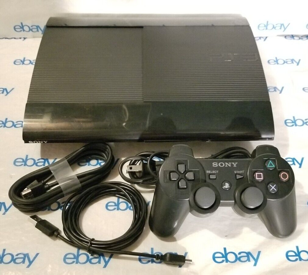 Sony PlayStation 3 500GB Super Slim Black PS3 Video Game Console CECH-4001C