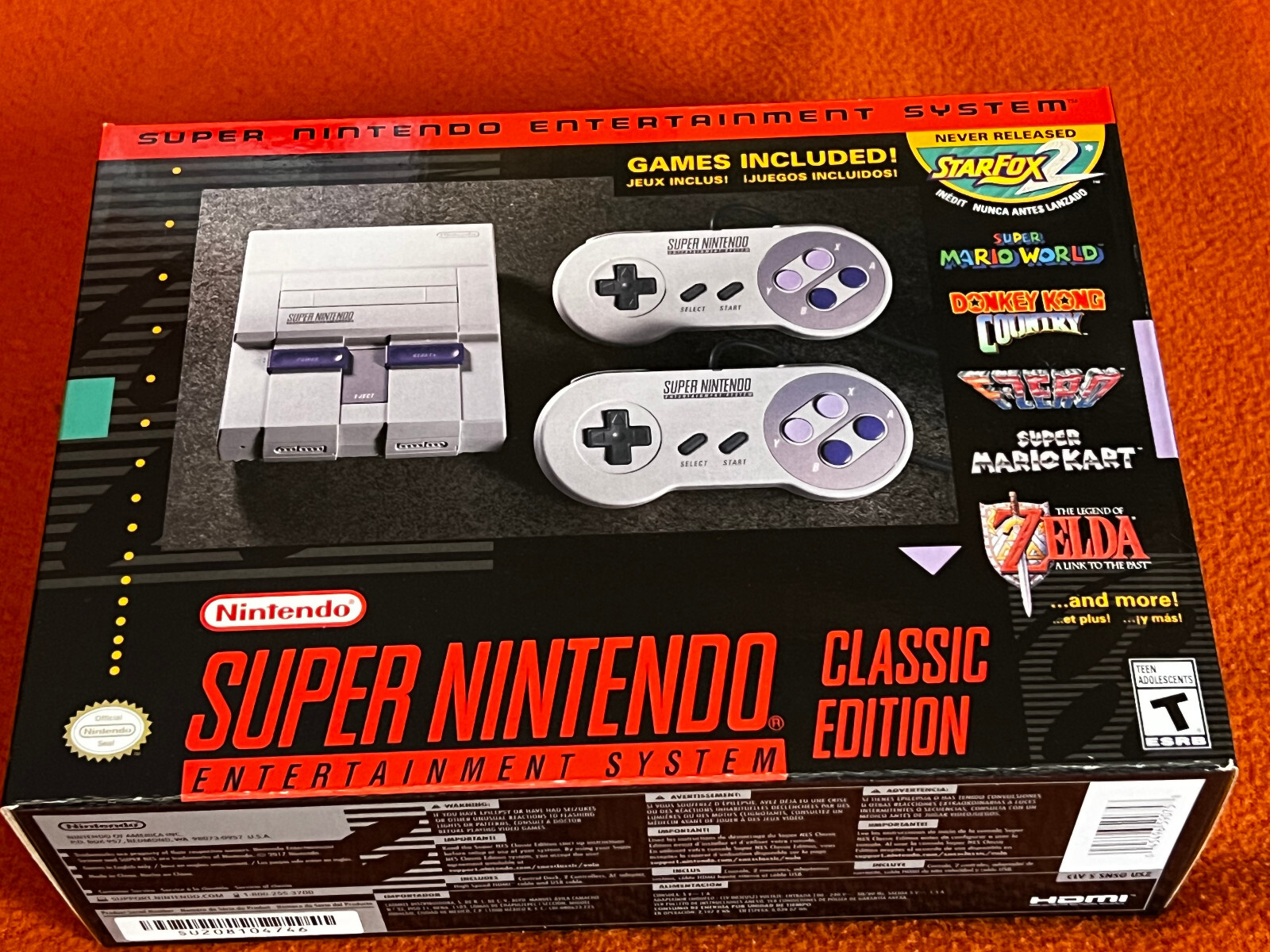 Super Nintendo Classic Mini SNES 21 Games *Brand New* *Rare, OOP*