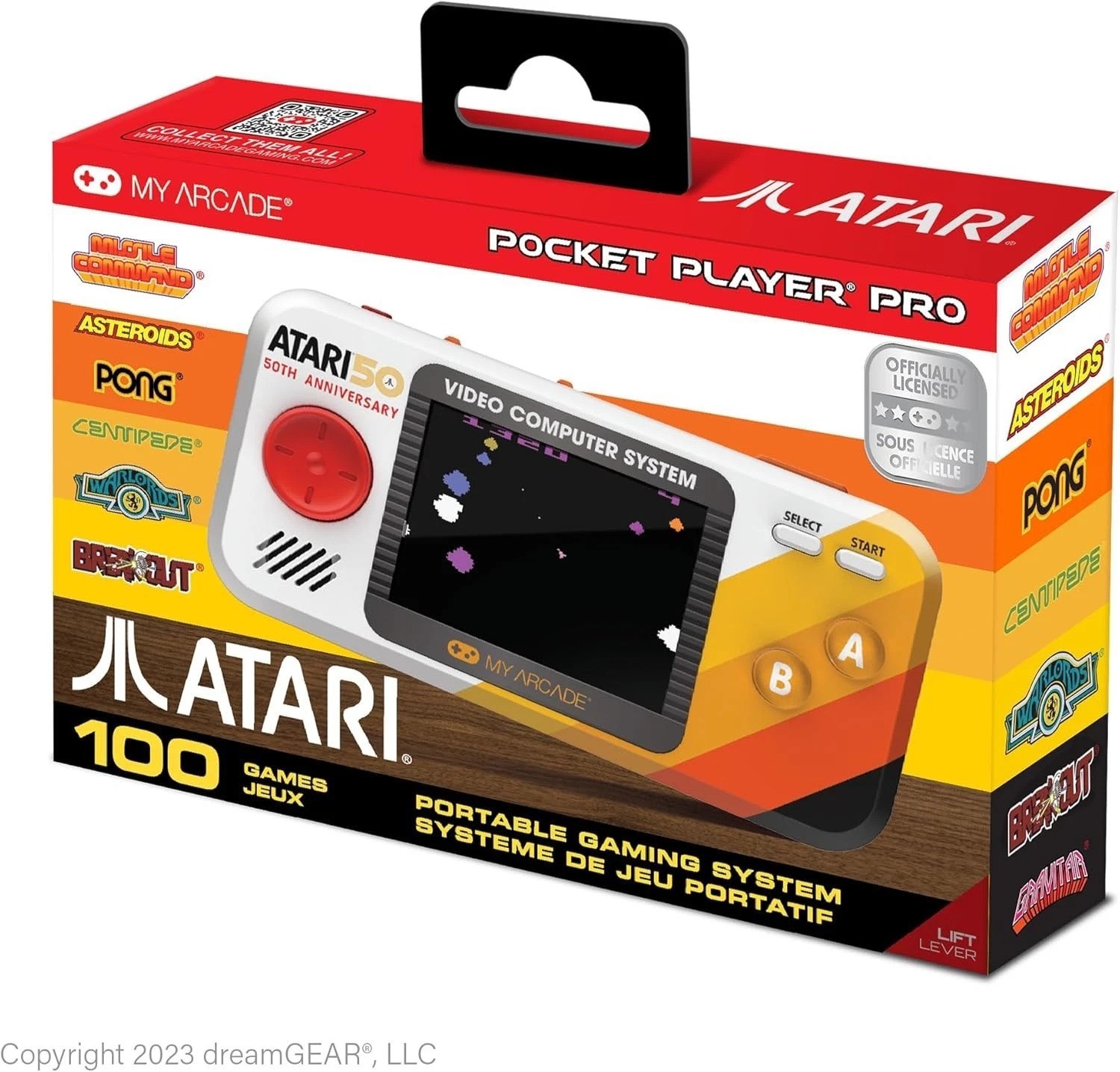 100 Classic Atari Games in One: Handheld Video Console with 2.75” Color Display