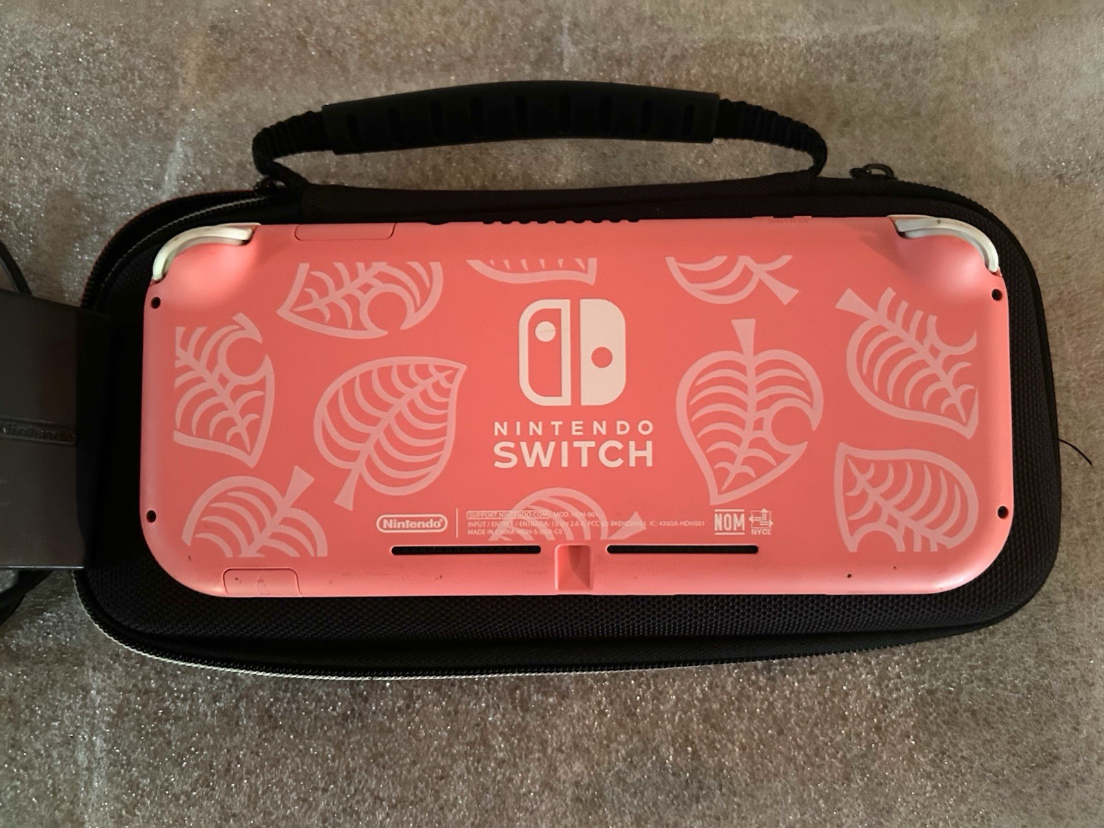 EUC Nintendo Switch Lite – Coral + Charger – Animal Crossing Edition- Free Ship!