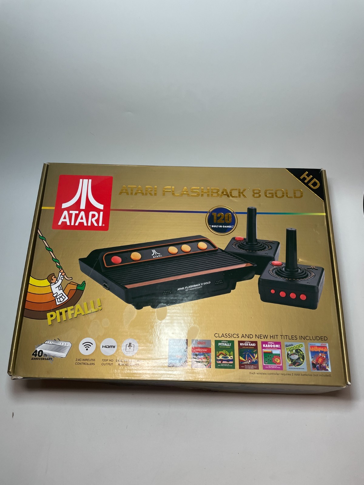 Atari Flashback 8 Gold Console HDMI 120 Games 2 Wireless Controllers video game
