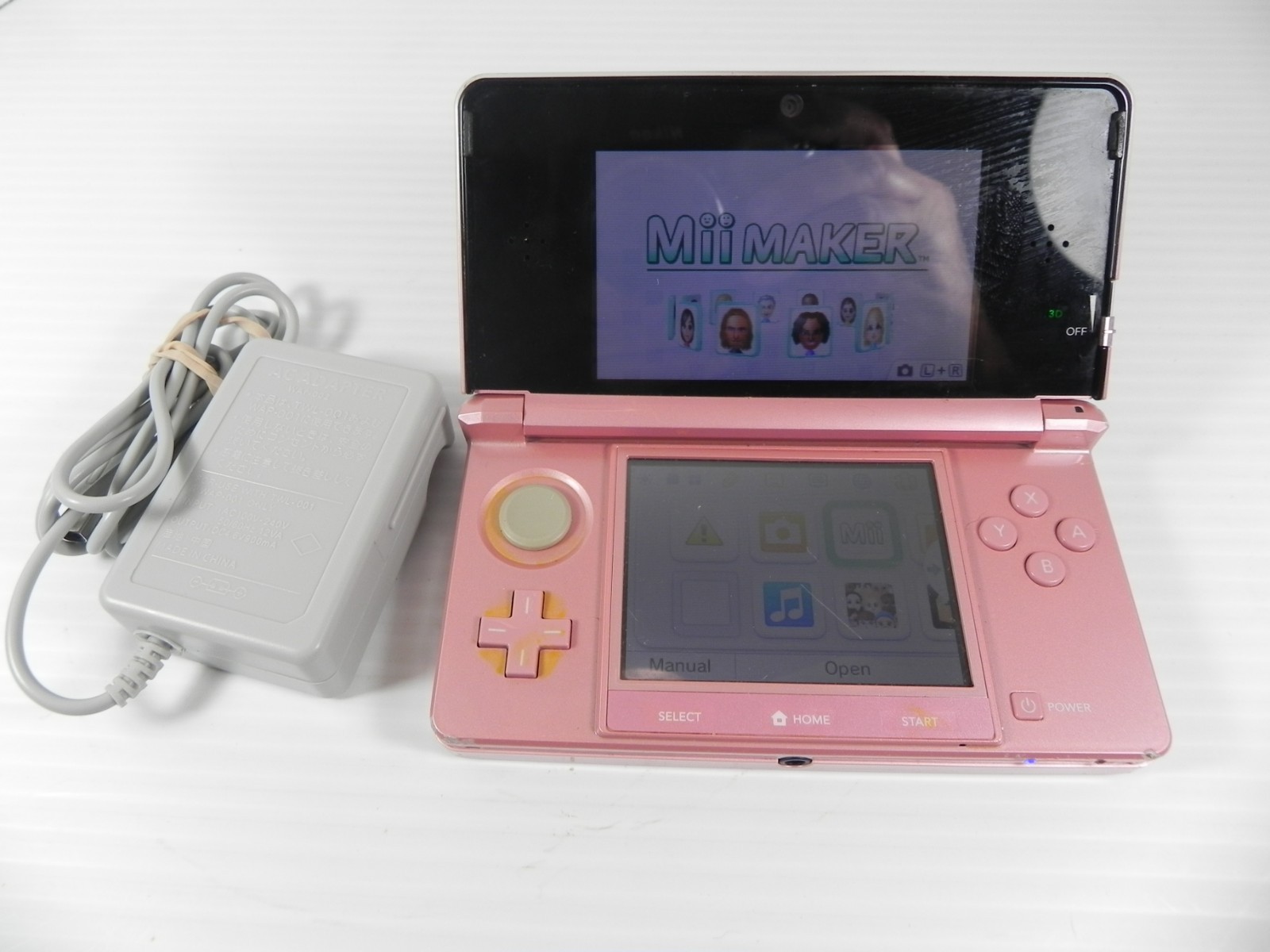 Nintendo 3DS Pearl Pink Handheld Handheld Console System CTR-001 Tested