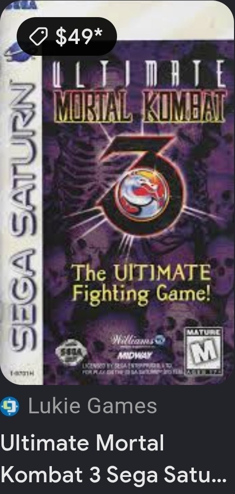 SEGA GENESIS Game Console Model 2 WITH Mortal Kombat 3