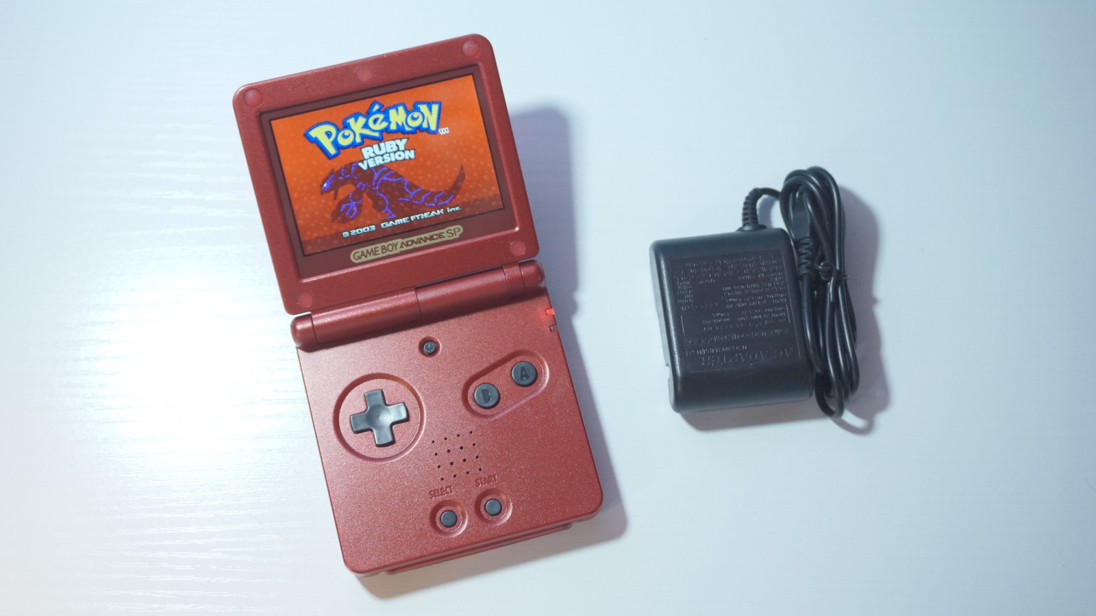 Metallic Flame Red Nintendo Game Boy Advance SP GBA SP System with IPS Screen
