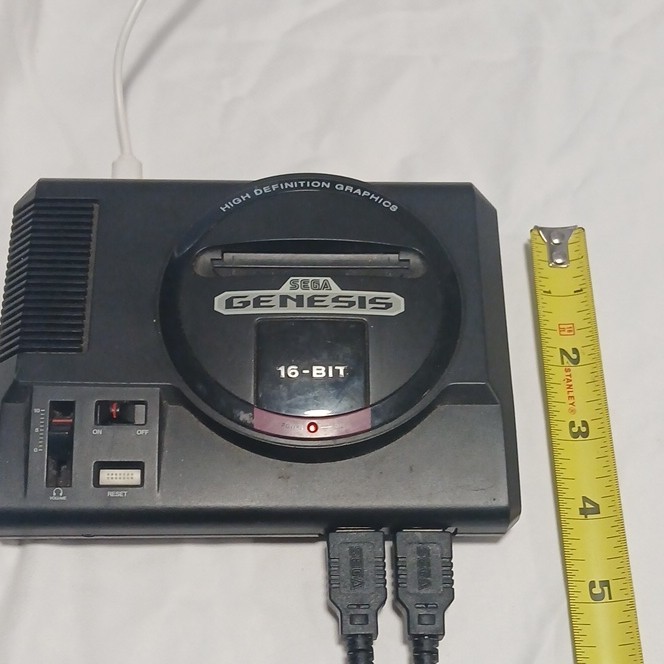 SEGA Genesis MK-1601 16-Bit Console Black w/ 2 Controllers, Cables, Volume
