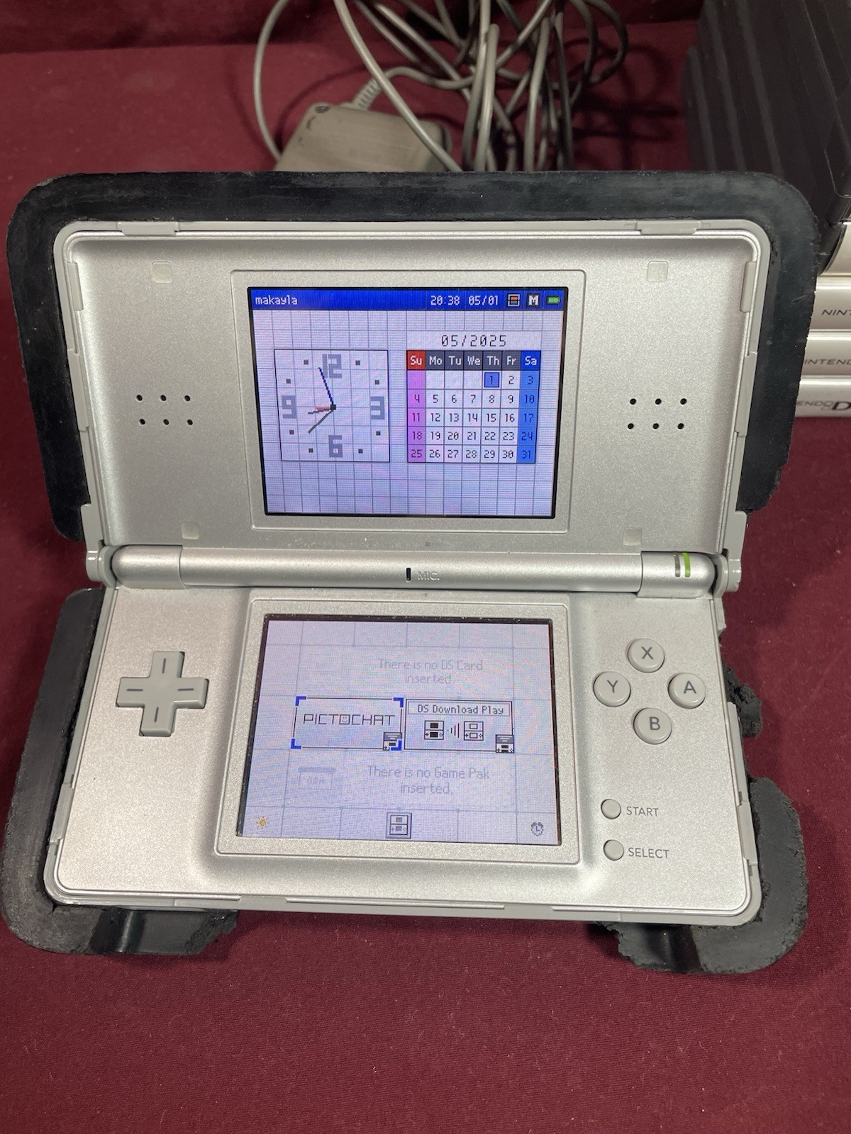 Nintendo DS Lite Silver Console Bundle w/ 14 Games Nerf Case Charger Stylus