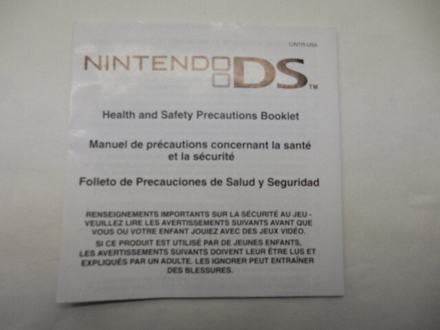 Nintendo DS Game Console with case, manual and Picross 3D game. Tested