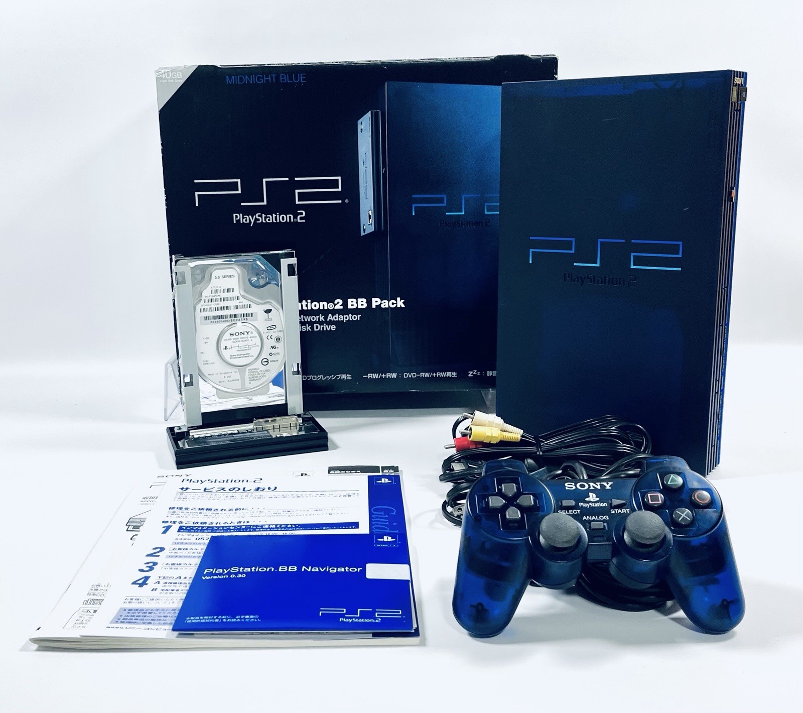 Sony PlayStation 2 PS2 SCPH-50000 Midnight Blue Limited Console Boxed Tested