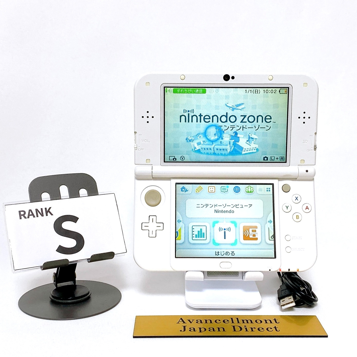 【Dual IPS】New Nintendo 3DS XL LL Pearl White Console Japan Tested Working Rank S