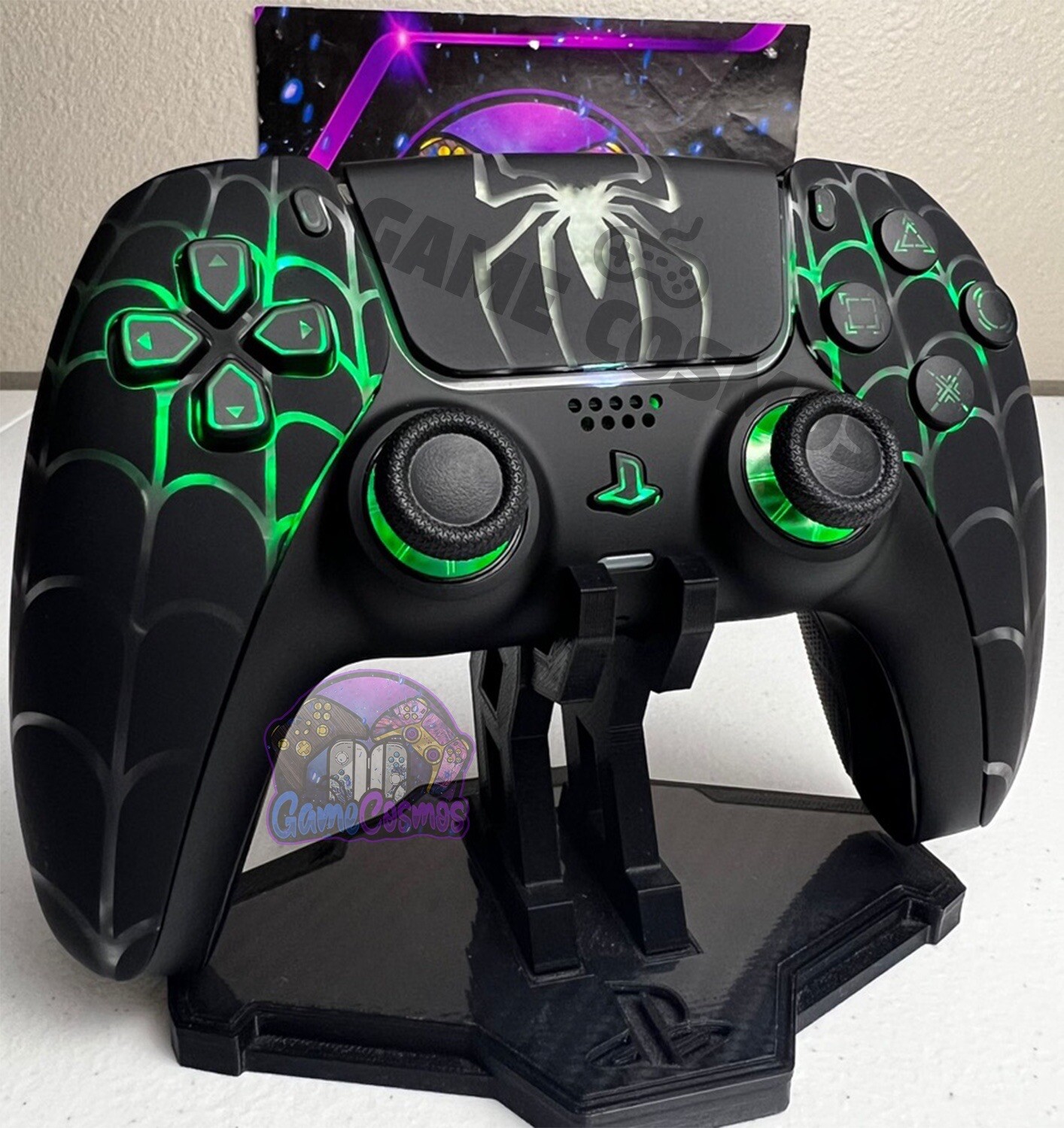 Spiderweb 🕸️ – Marvel Spider-Man – RGB LED – Custom Controller For PS5 Or PC