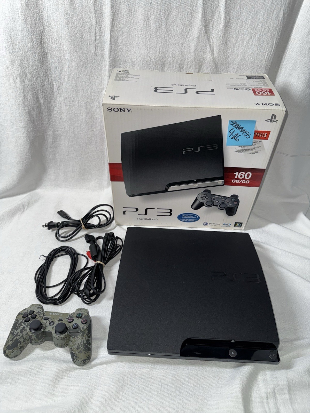 PlayStation 3 PS3 Slim 160GB Console CECH-2501A Completed In box CIB. TESTED!!