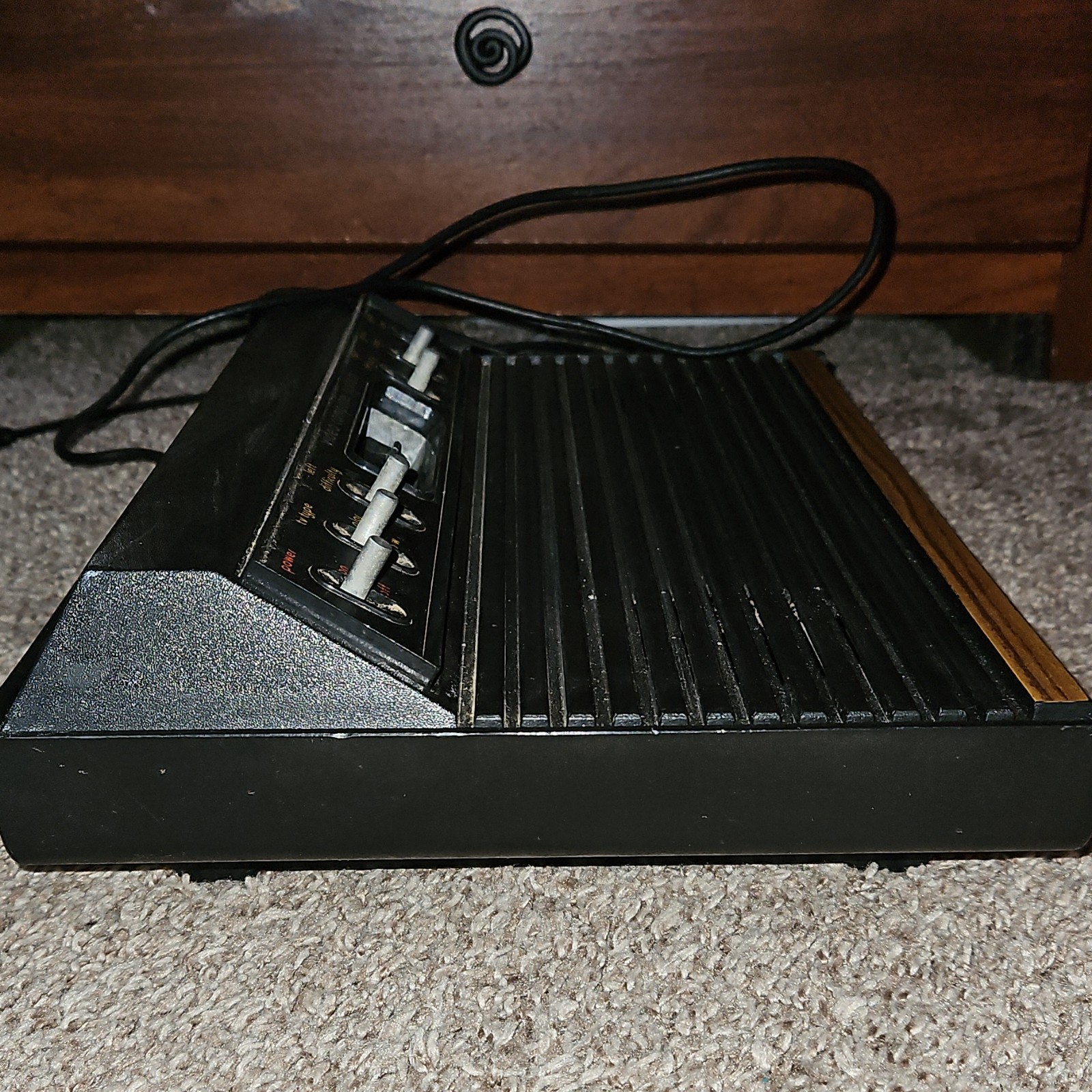 Atari CX-2600 Console Black Brown, Game Difficulty, Select & Reset Switch, 2600