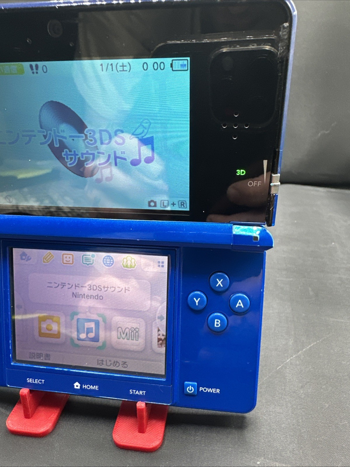 NINTENDO 3DS BLUE CTR-001(JPN) Working Bad Charge Port