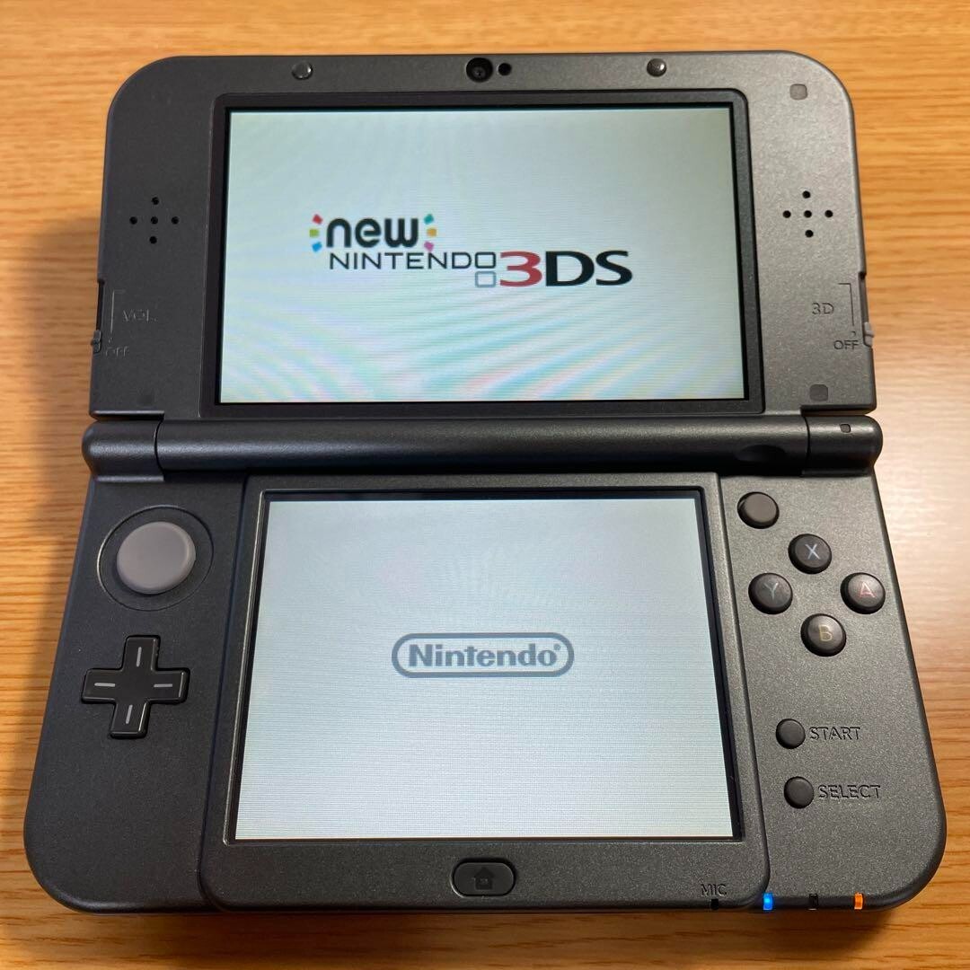 New Nintendo 3DS XL LL Metallic Black Console Stylus Working Tested Japanese ver