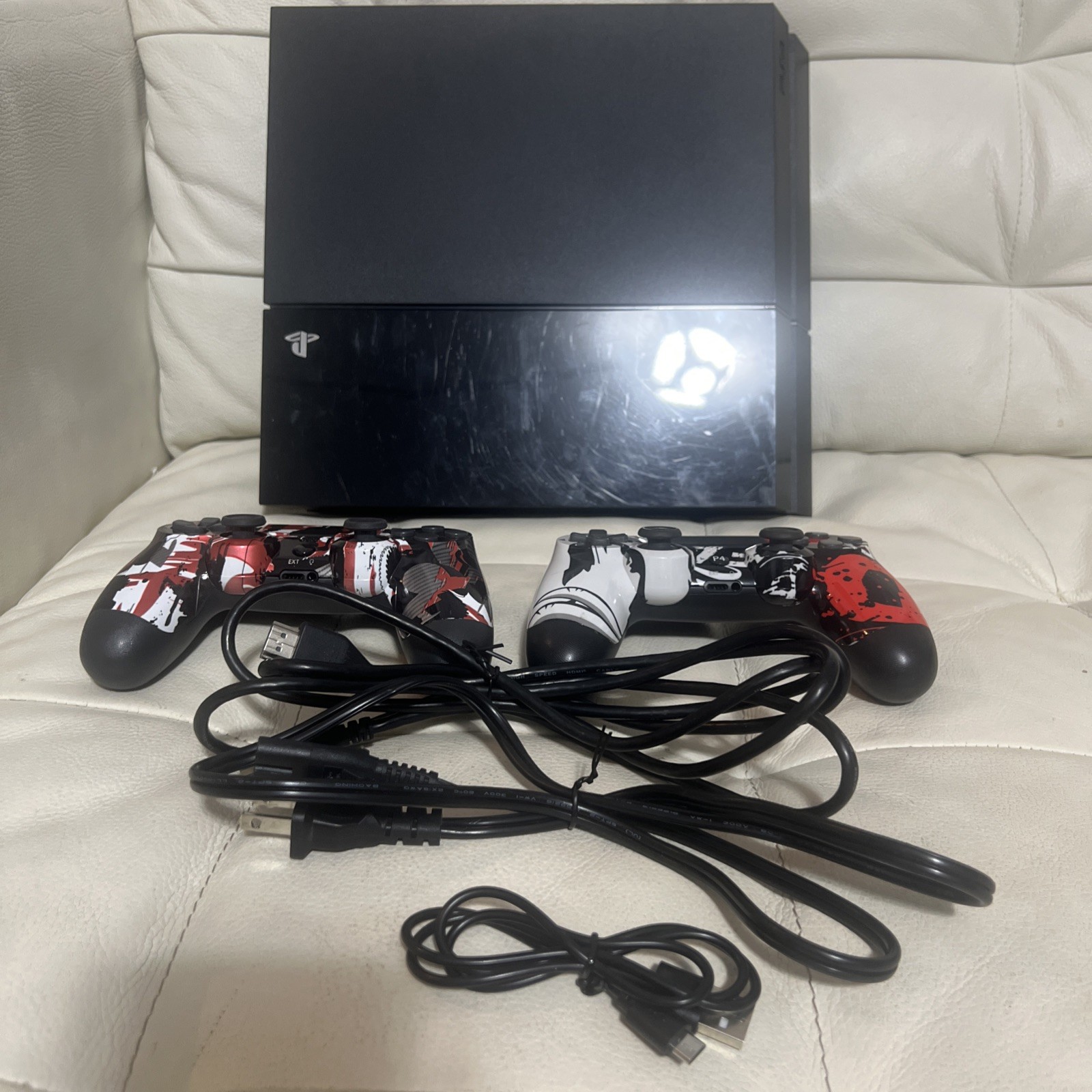 Sony PlayStation 4 Slim 500GB Gaming Console with 2 Controllers Tested Black