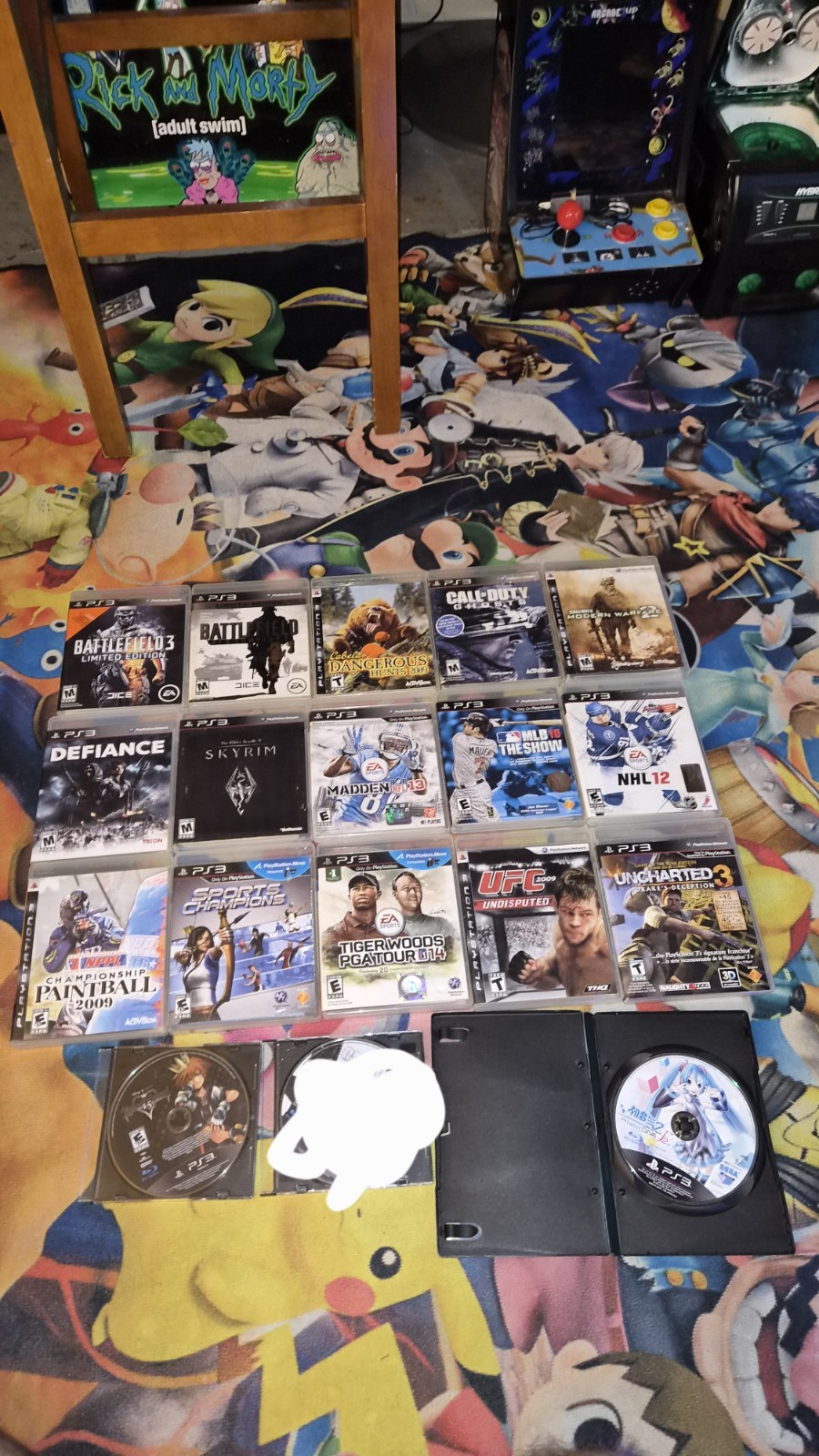 Sony PlayStation 3 80GB Console – CECHL01 Cables Controller 17 Games Bundle LOOK