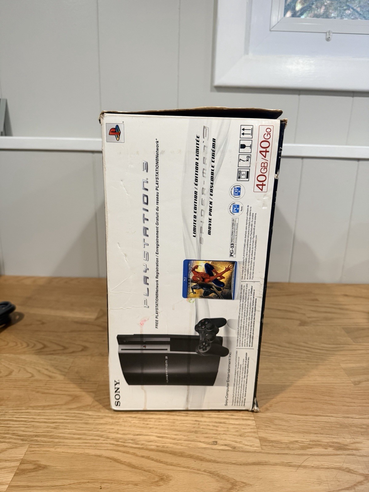 PlayStation 3 Spider-Man 3 Edition 40GB Piano Black Console PS3 Parts Or Repair