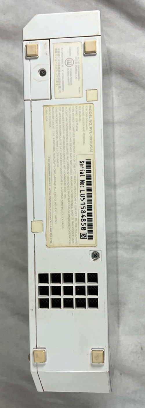 Nintendo Wii System Console Only White RVL-001 GameCube Tested/Working Free S&H