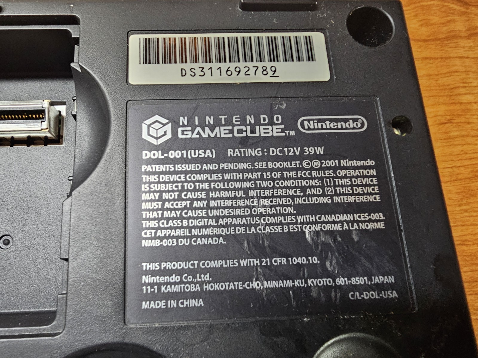 Nintendo GameCube Black Console DOL-001(USA) Console Only Parts Or Repair