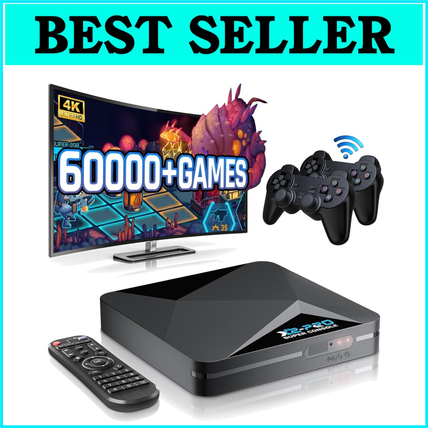 Powerful All-in-One Retro Console: 65,000+ Games & 60+ Emulator Compatibility-~