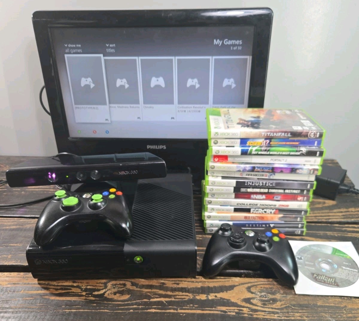 Xbox 360E Console Mega Bundle 46 GAMES! Tested &Working Free Shippin Please read