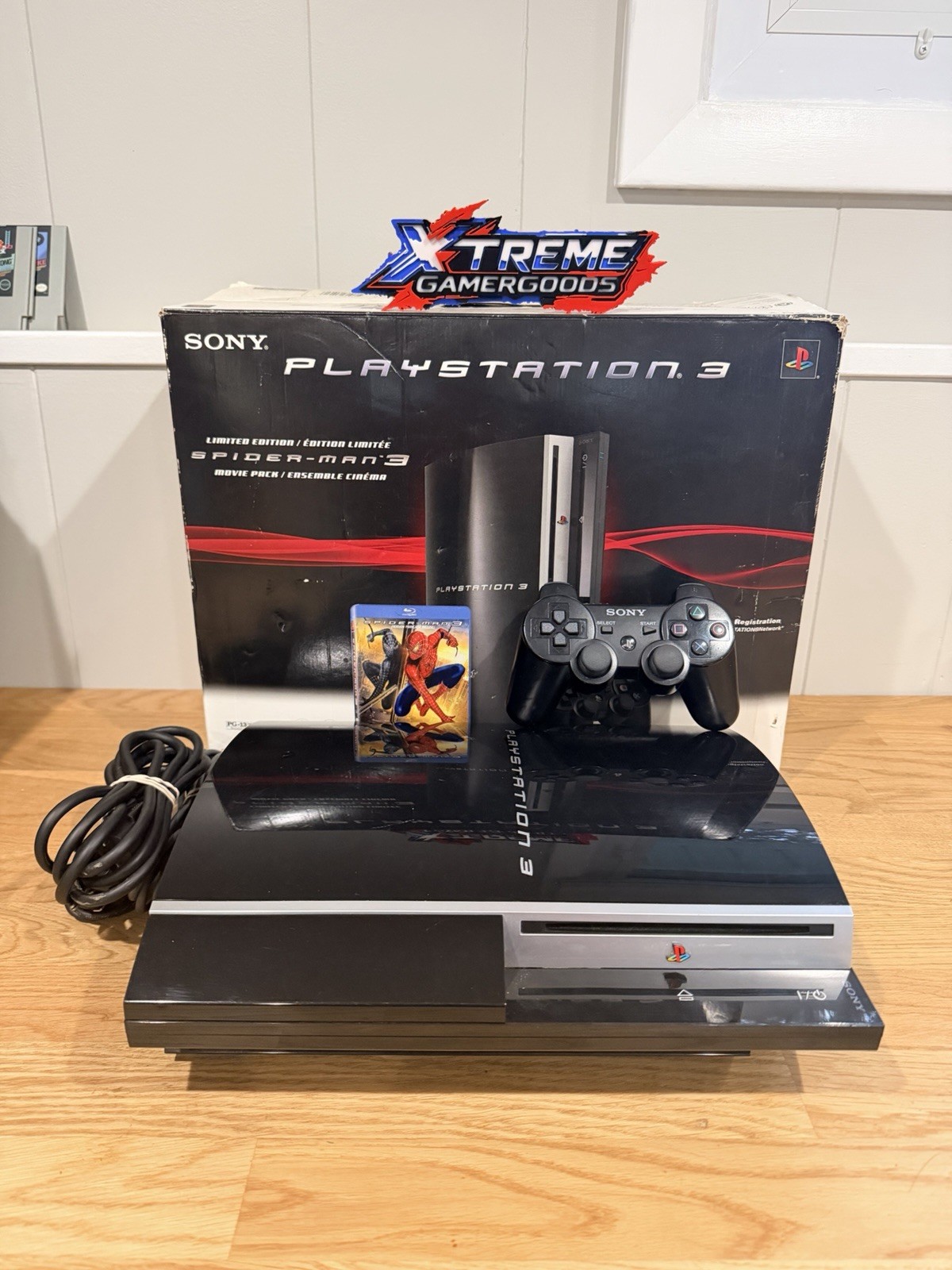 PlayStation 3 Spider-Man 3 Edition 40GB Piano Black Console PS3 Parts Or Repair