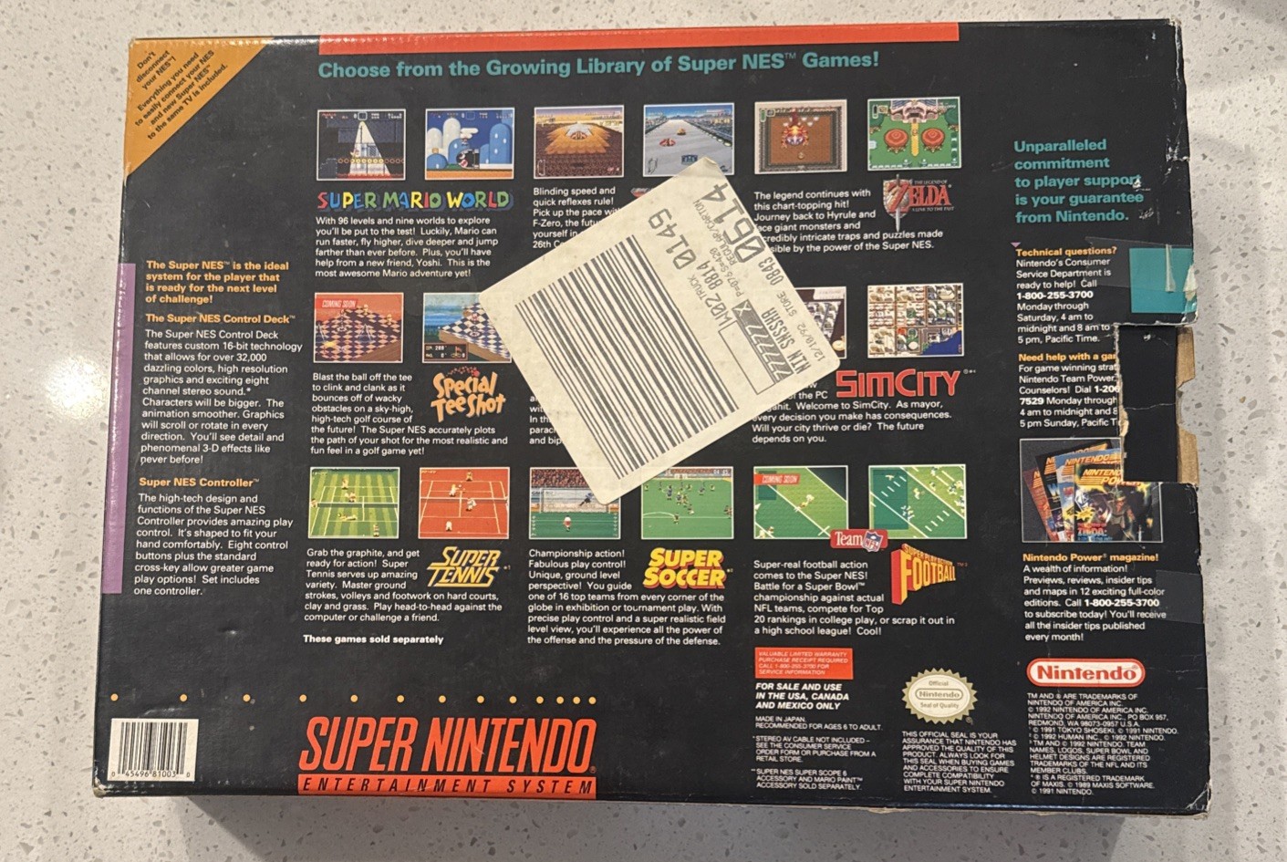 Super Nintendo SNES Console Boxed Bundle Control Set – NO STYROFOAM – Tested