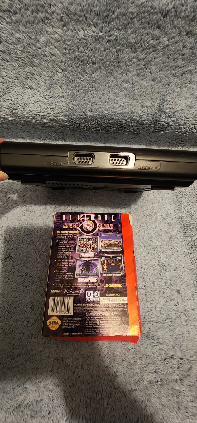 SEGA GENESIS Game Console Model 2 WITH Mortal Kombat 3