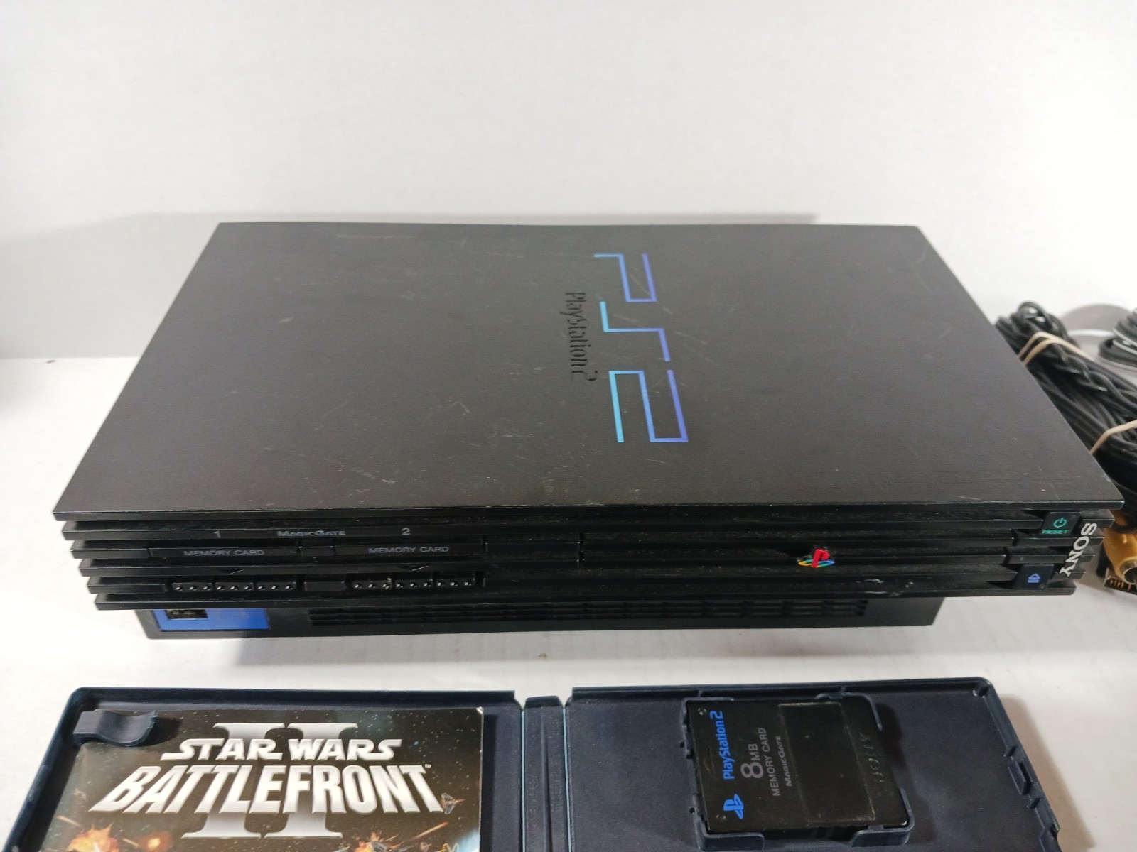 PlayStation 2 Console Bundle PS2 Lot Tested OEM Controller Battlefront II Set